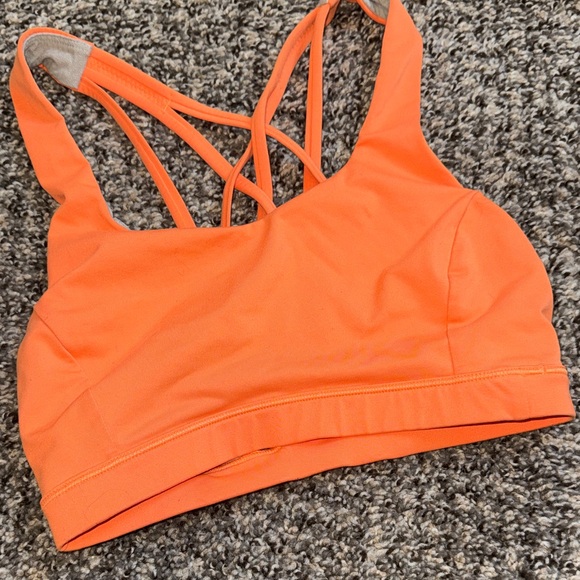 lululemon athletica Vibrant Orange Strappy Sports Bra - Picture 2 of 2